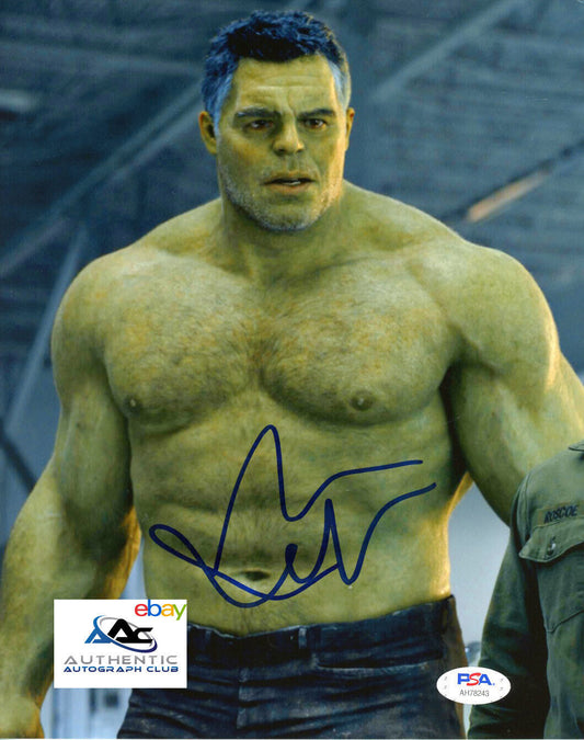 MARK RUFFALO AUTOGRAPH SIGNED 8x10 PHOTO THOR AVENGERS THE HULK BRUCE BANNER PSA