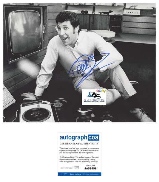 TOM JONES AUTOGRAPH SIGNED 11X14 PHOTO WHAT'S NEW PUSSYCAT? ACOA