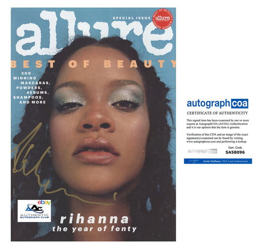 RIHANNA AUTOGRAPH SIGNED ALLURE MAGAZINE ACOA COA