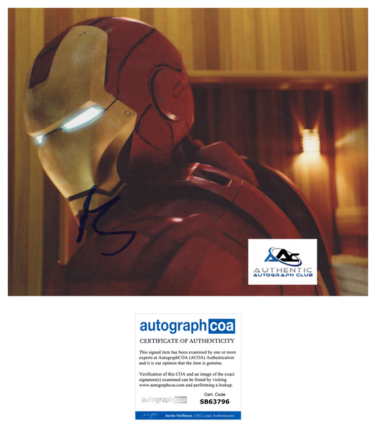 ROBERT DOWNEY JR AUTOGRAPH SIGNED 8x10 PHOTO MARVEL AVENGERS IRON MAN ACOA