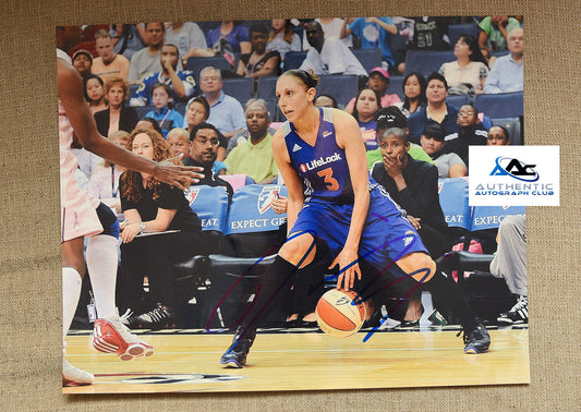 DIANA TAURASI AUTOGRAPH SIGNED 11x14 PHOTO WHITE MAMBA WNBA COA