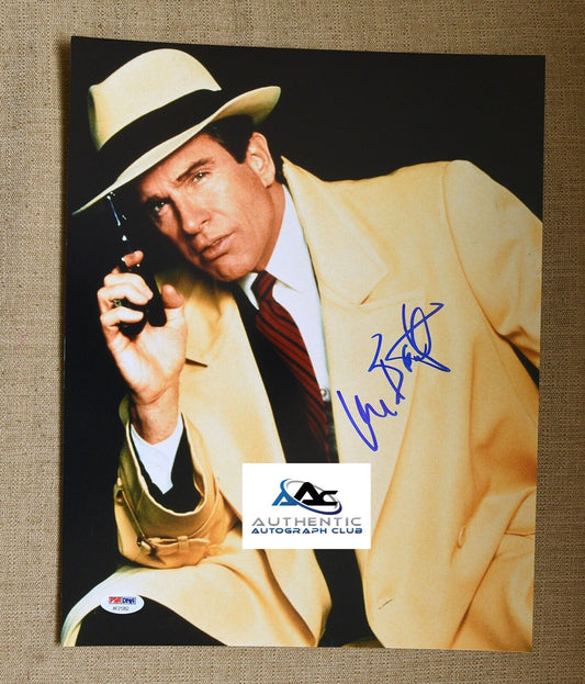 WARREN BEATTY AUTOGRAPH SIGNED 11x14 PHOTO DICK TRACY PSA/DNA