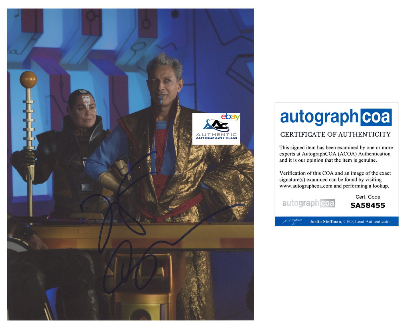 JEFF GOLDBLUM AUTOGRAPH SIGNED 8x10 PHOTO GRANDMASTER THOR RAGNORAK ACOA