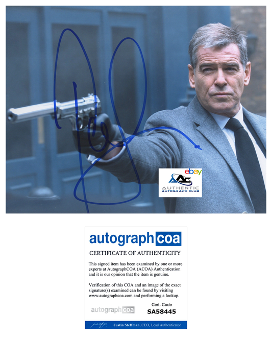 PIERCE BROSNAN AUTOGRAPH SIGNED 8x10 PHOTO JAMES BOND 007 ACOA