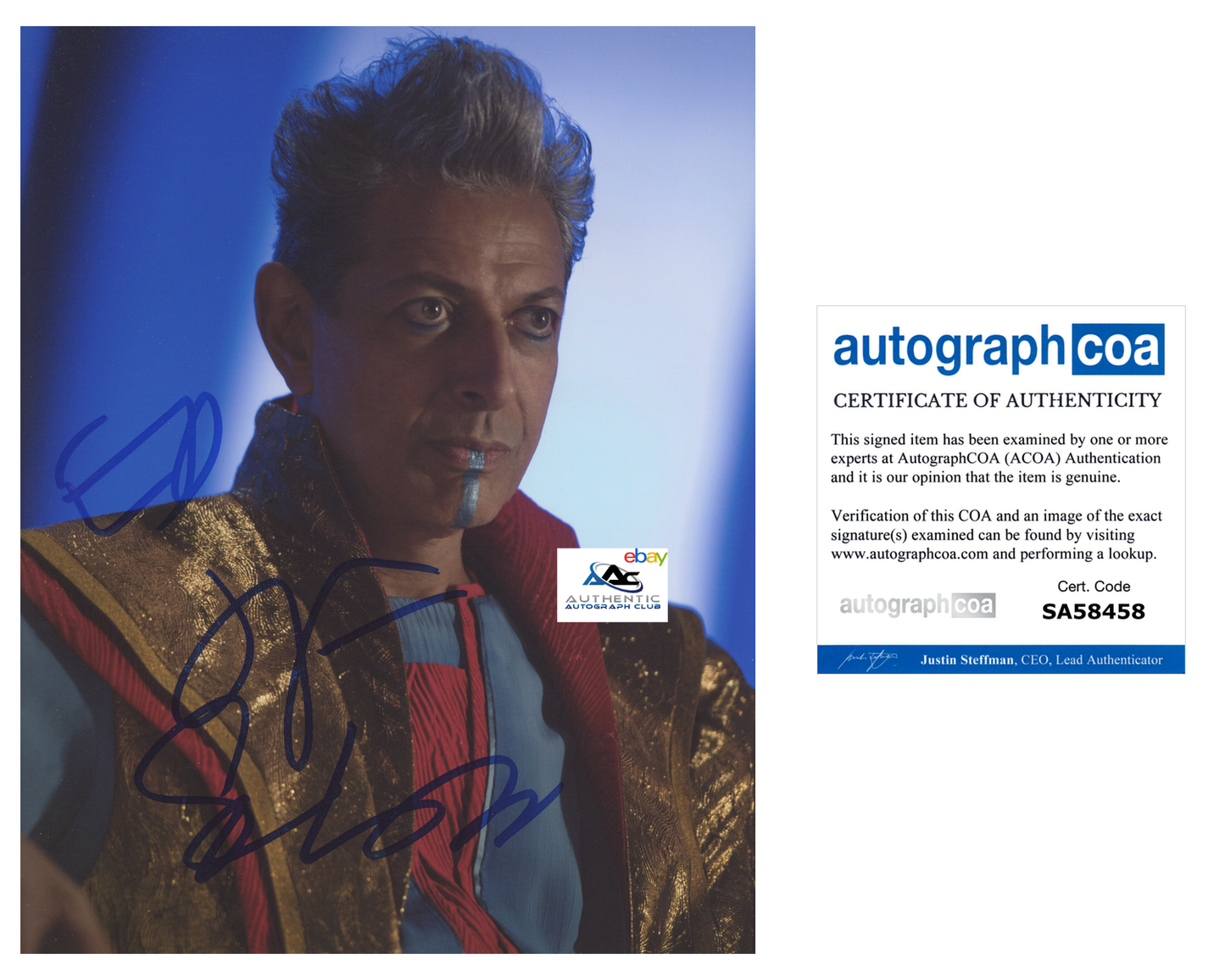 JEFF GOLDBLUM AUTOGRAPH SIGNED 8x10 PHOTO GRANDMASTER THOR RAGNORAK ACOA