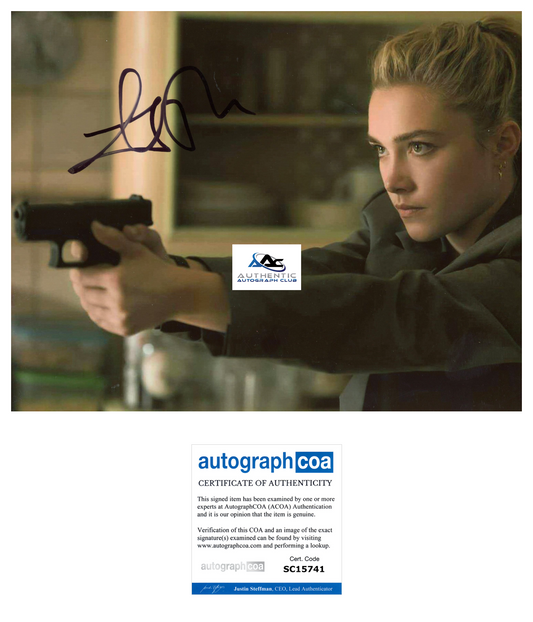 FLORENCE PUGH AUTOGRAPH SIGNED 8X10 PHOTO BLACK WIDOW YELENA MARVEL ACOA