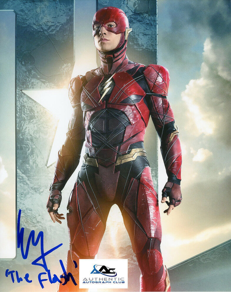 EZRA MILLER AUTOGRAPH SIGNED 8x10 PHOTO THE FLASH COA