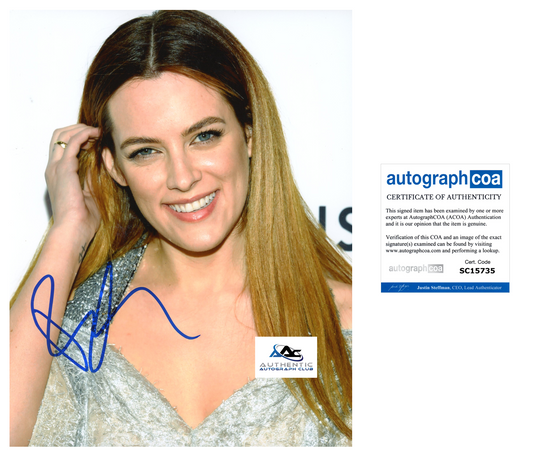 RILEY KEOUGH AUTOGRAPH SIGNED 8x10 PHOTO ACOA