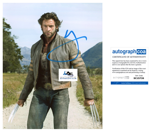 HUGH JACKMAN AUTOGRAPH SIGNED 8x10 PHOTO X-MEN XMEN WOLVERINE LOGAN ACOA