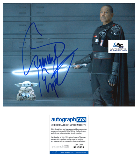 GIANCARLO ESPOSITO AUTOGRAPH SIGNED 8X10 PHOTO STAR WARS THE MANDALORIAN ACOA