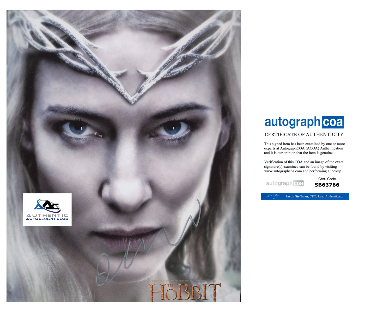 CATE BLANCHETT AUTOGRAPH SIGNED 8X10 PHOTO LORD OF THE RINGS THE HOBBIT ACOA