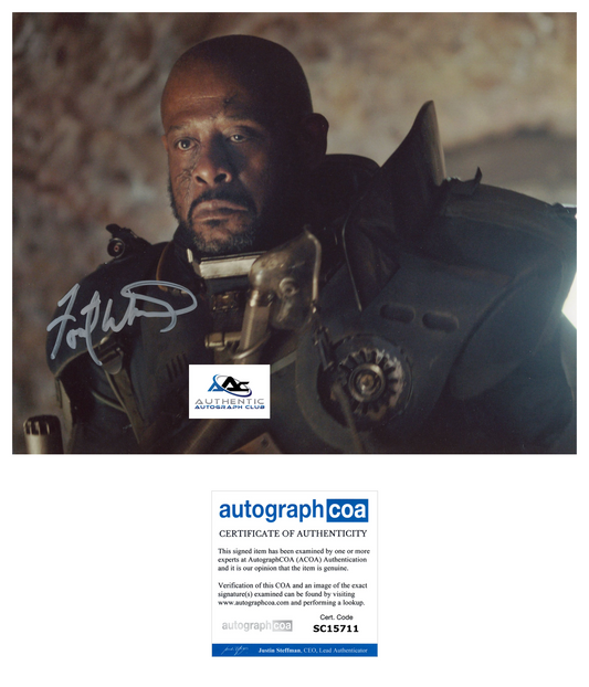 FOREST WHITAKER AUTOGRAPH SIGNED 8x10 PHOTO STAR WARS ACOA