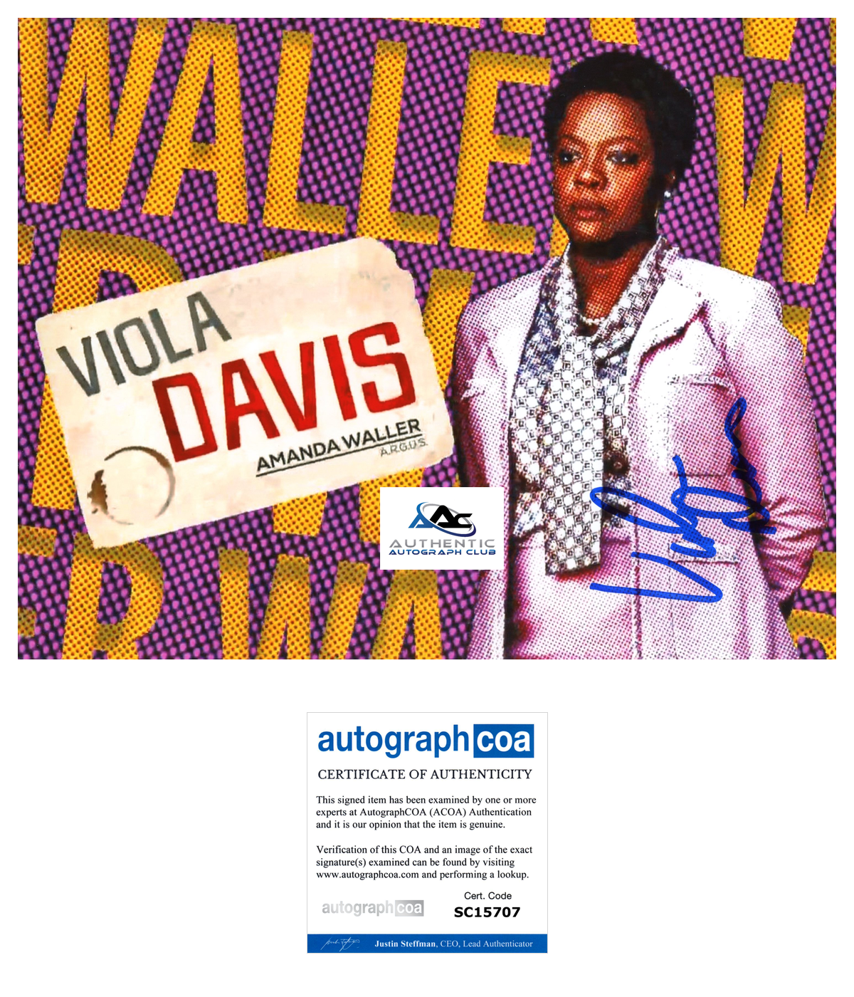 VIOLA DAVIS AUTOGRAPH SIGNED 8X10 PHOTO AMANDA WALLER DC SUICIDE SQUAD OSCAR