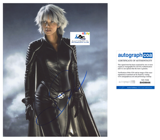 HALLE BERRY AUTOGRAPH SIGNED 11x14 PHOTO X-MEN STORM ACOA