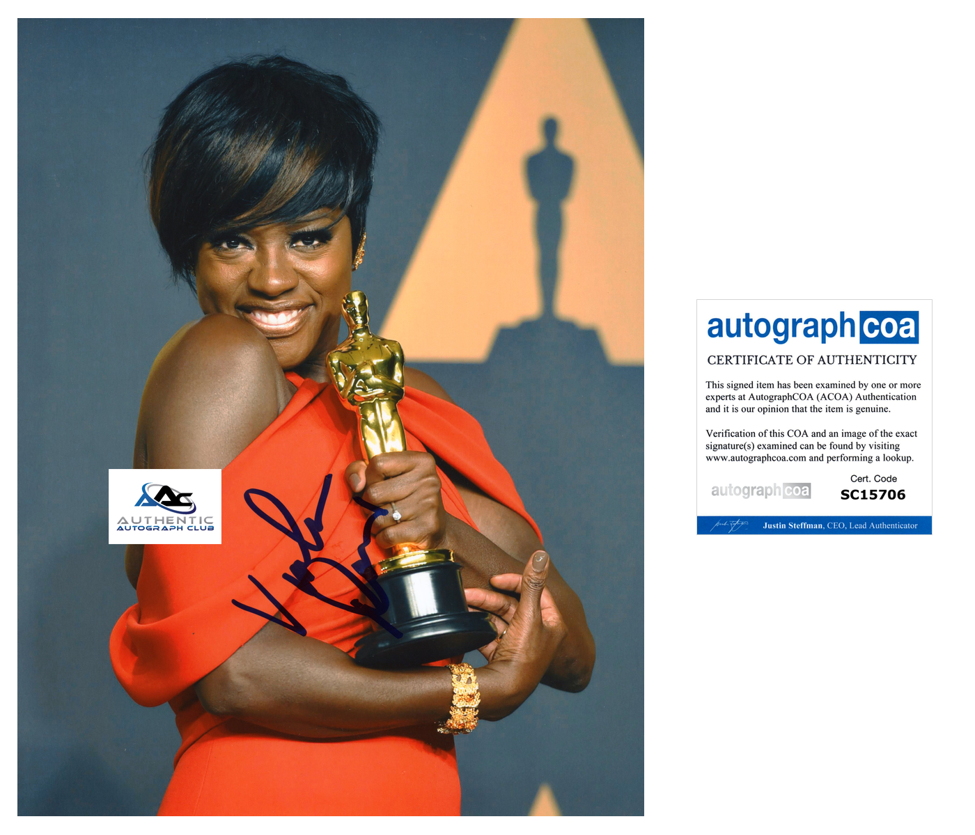 VIOLA DAVIS AUTOGRAPH SIGNED 8X10 PHOTO AMANDA WALLER DC SUICIDE SQUAD OSCAR