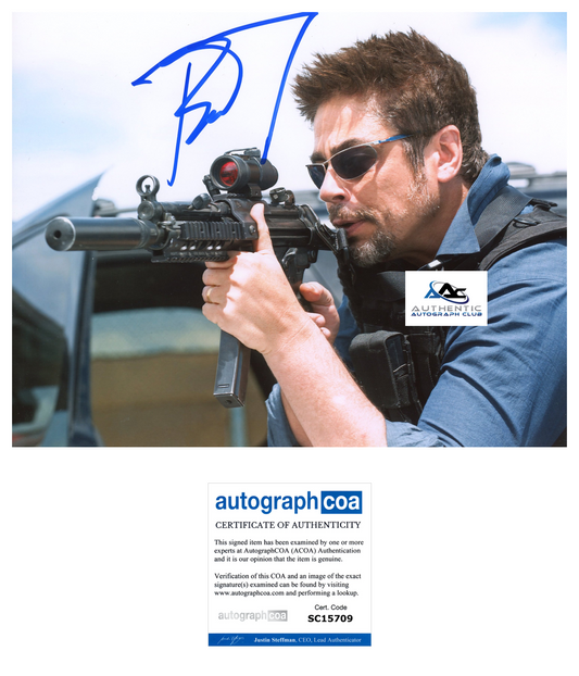 BENICIO DEL TORO AUTOGRAPH SIGNED 8x10 PHOTO ACOA