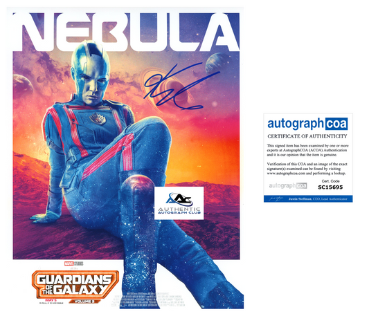 KAREN GILLAN AUTOGRAPH SIGNED 8x10 PHOTO NEBULA GUARDIANS OF THE GALAXY ACOA