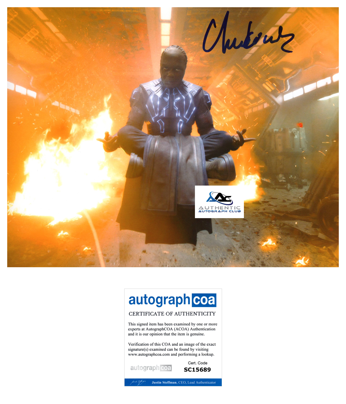 CHUKWUDI IWUJ AUTOGRAPH SIGNED 8x10 PHOTO GUARDIANS OF THE GALAXY GOTG ACOA