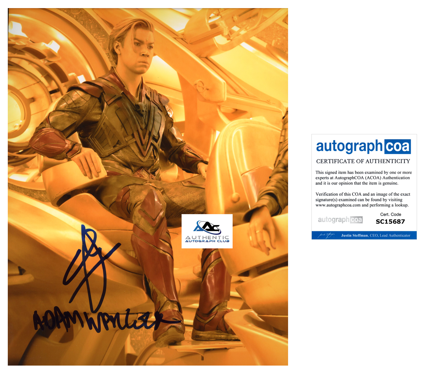 WILL POULTER AUTOGRAPH SIGNED 8x10 PHOTO ADAM WARLOCK GUARDIANS OF THE GALAXY