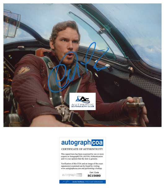 CHRIS PRATT AUTOGRAPH SIGNED 8x10 PHOTO STAR-LORD GUARDIANS OF THE GALAXY GOTG