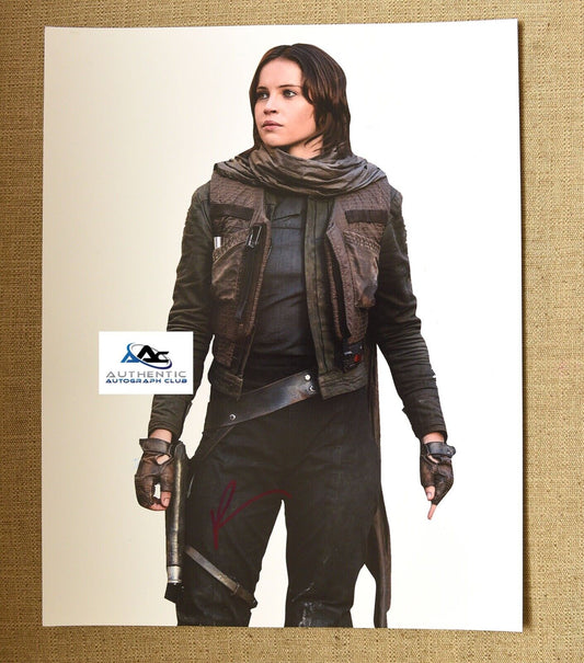 FELICITY JONES AUTOGRAPH SIGNED 11X14 PHOTO STAR WARS ROGUE ONE JYN ERSO COA