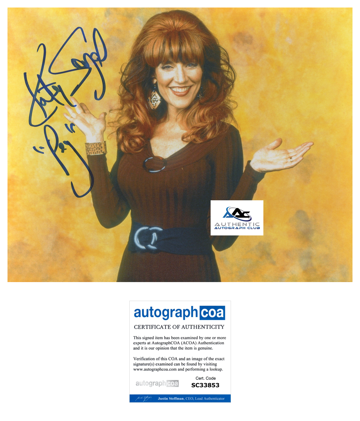 KATEY SEGAL AUTOGRAPH SIGNED MARRIED WITH CHILDREN PEGGY BUNDY 8X10 PHOTO ACOA