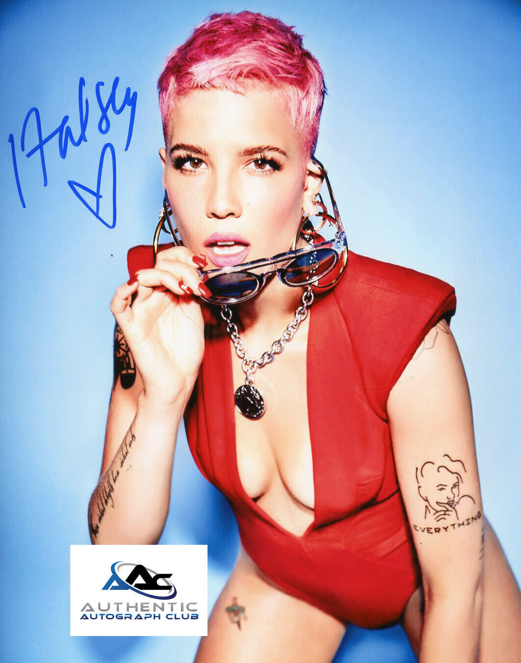 HALSEY AUTOGRAPH SIGNED 8X10 CLOSER SINGER PHOTO