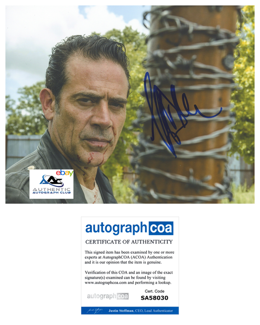 JEFFREY DEAN MORGAN AUTOGRAPH SIGNED 8X10 PHOTO WALKING DEAD ACOA