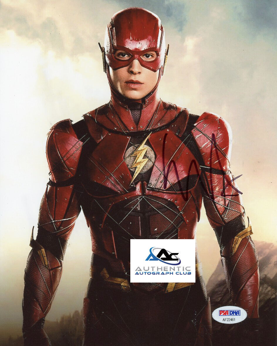 EZRA MILLER AUTOGRAPH SIGNED 8x10 PHOTO DC JUSTICE LEAGUE FLASHPOINT PSA/DNA