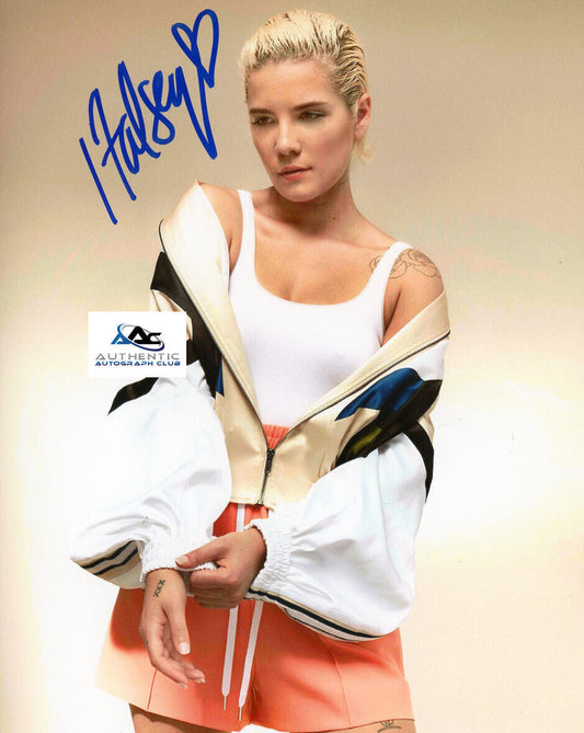 HALSEY AUTOGRAPH SIGNED 8X10 CLOSER SINGER PHOTO