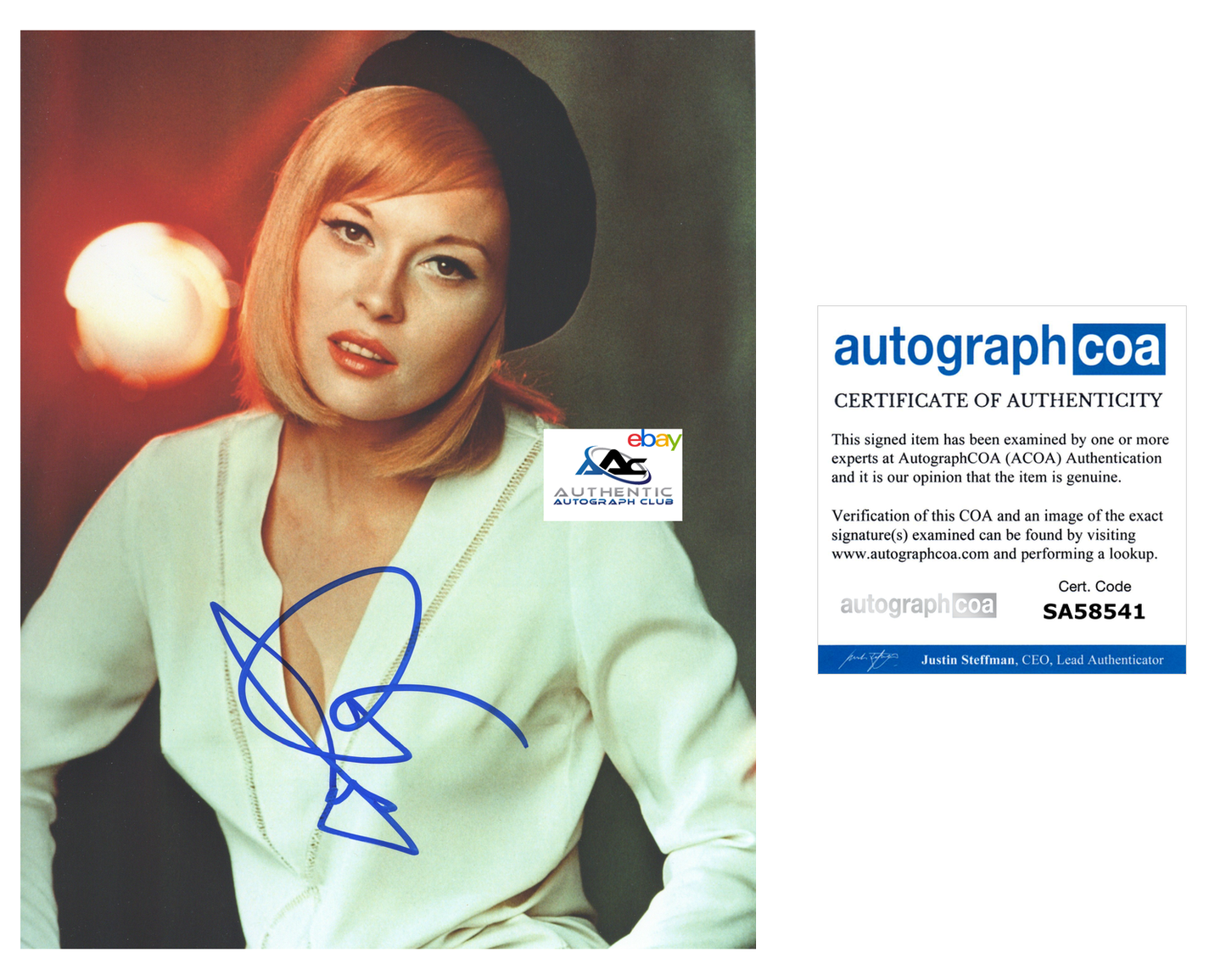 FAYE DUNAWAY AUTOGRAPH SIGNED 8x10 PHOTO BONNIE AND CLYDE ACOA