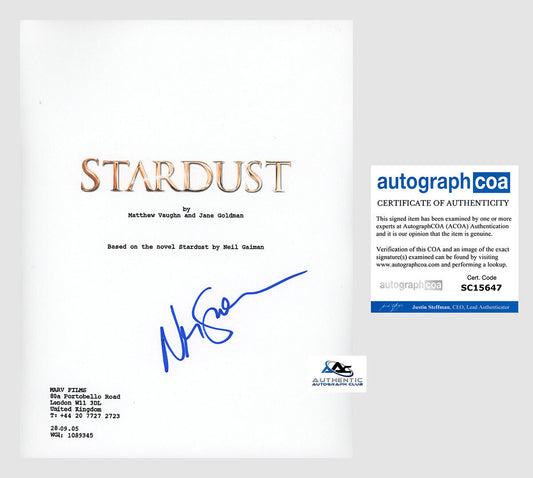 NEIL GAIMAN AUTOGRAPH SIGNED STARDUST COMPLETE SCRIPT ACOA