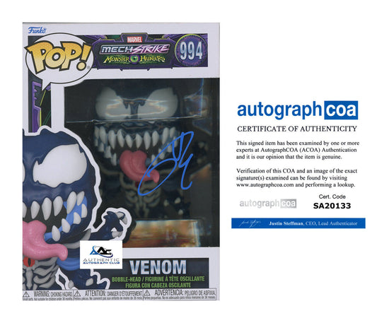 TOM HARDY AUTOGRAPH SIGNED MARVEL VENOM FUNKO POP 994 ACOA