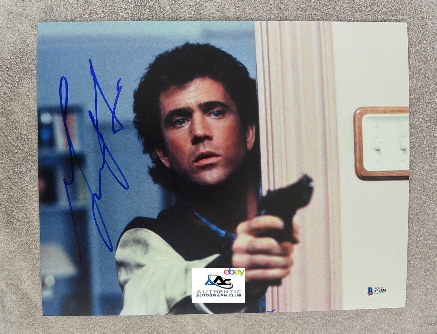 MEL GIBSON AUTOGRAPH SIGNED 11x14 PHOTO LETHAL WEAPON BECKETT BAS LETTER