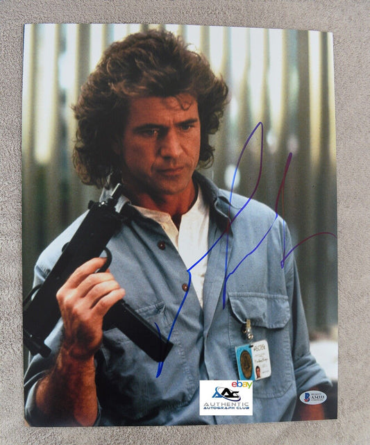 MEL GIBSON AUTOGRAPH SIGNED 11x14 PHOTO LETHAL WEAPON BECKETT BAS LETTER