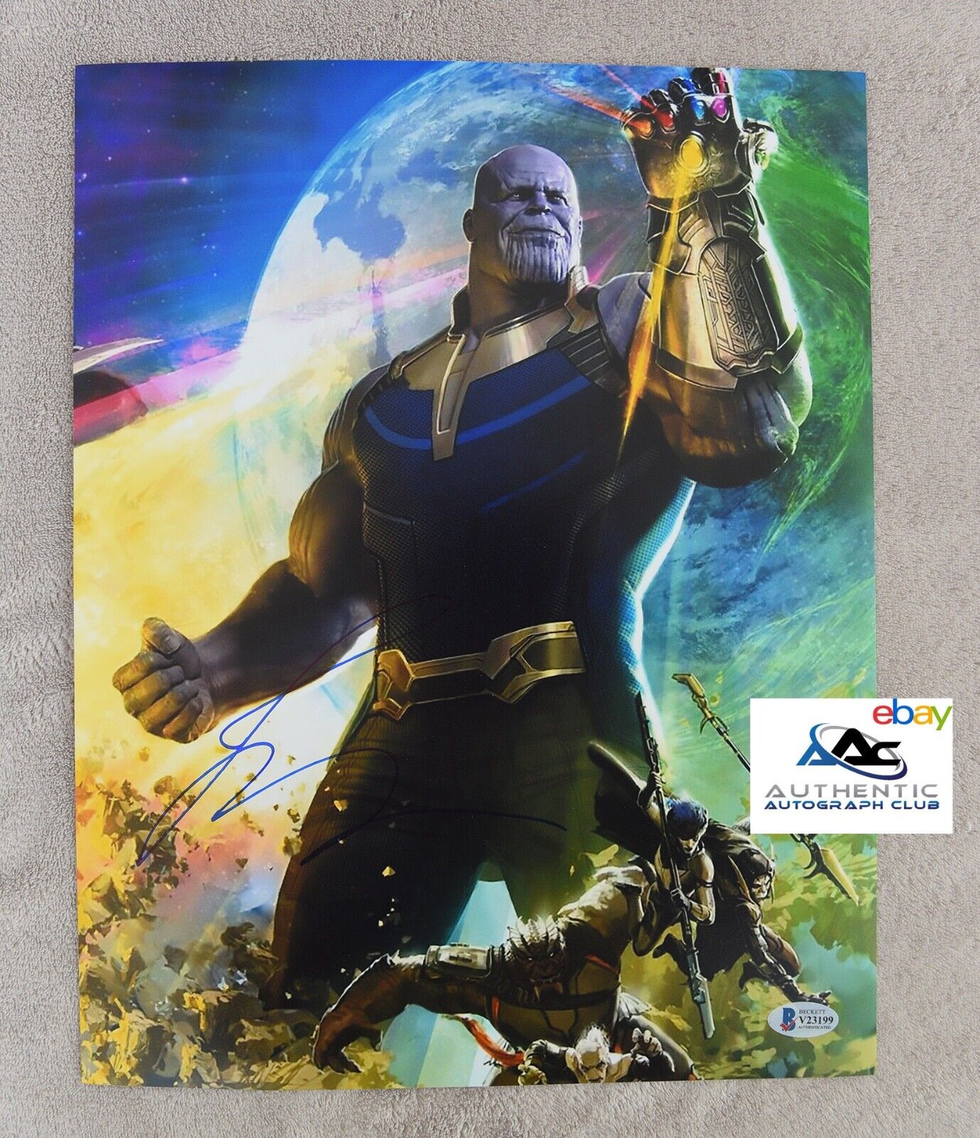 JOSH BROLIN AUTOGRAPH SIGNED 11X14 PHOTO THANOS INFINITY WAR BECKETT BAS