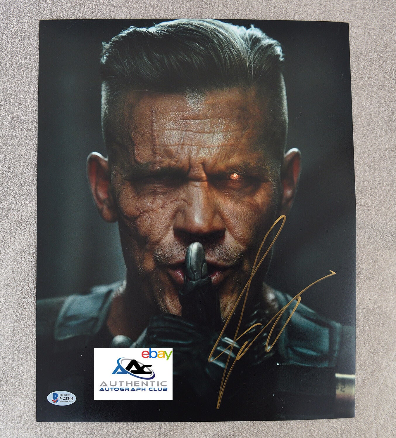 JOSH BROLIN AUTOGRAPH SIGNED 11X14 PHOTO CABLE DEADPOOL 2 MARVEL BECKETT BAS