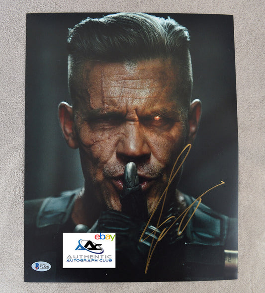 JOSH BROLIN AUTOGRAPH SIGNED 11X14 PHOTO CABLE DEADPOOL 2 MARVEL BECKETT BAS