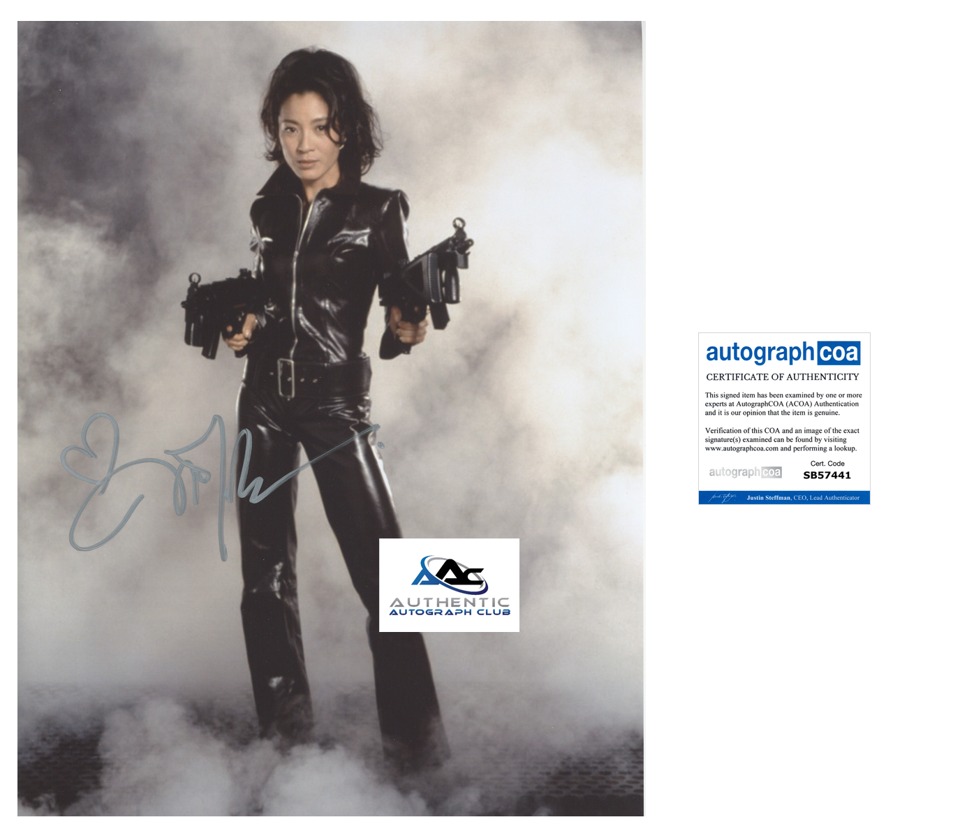 MICHELLE YEOH AUTOGRAPH SIGNED 11x14 PHOTO JAMES BOND TOMORROW NEVER DIES ACOA