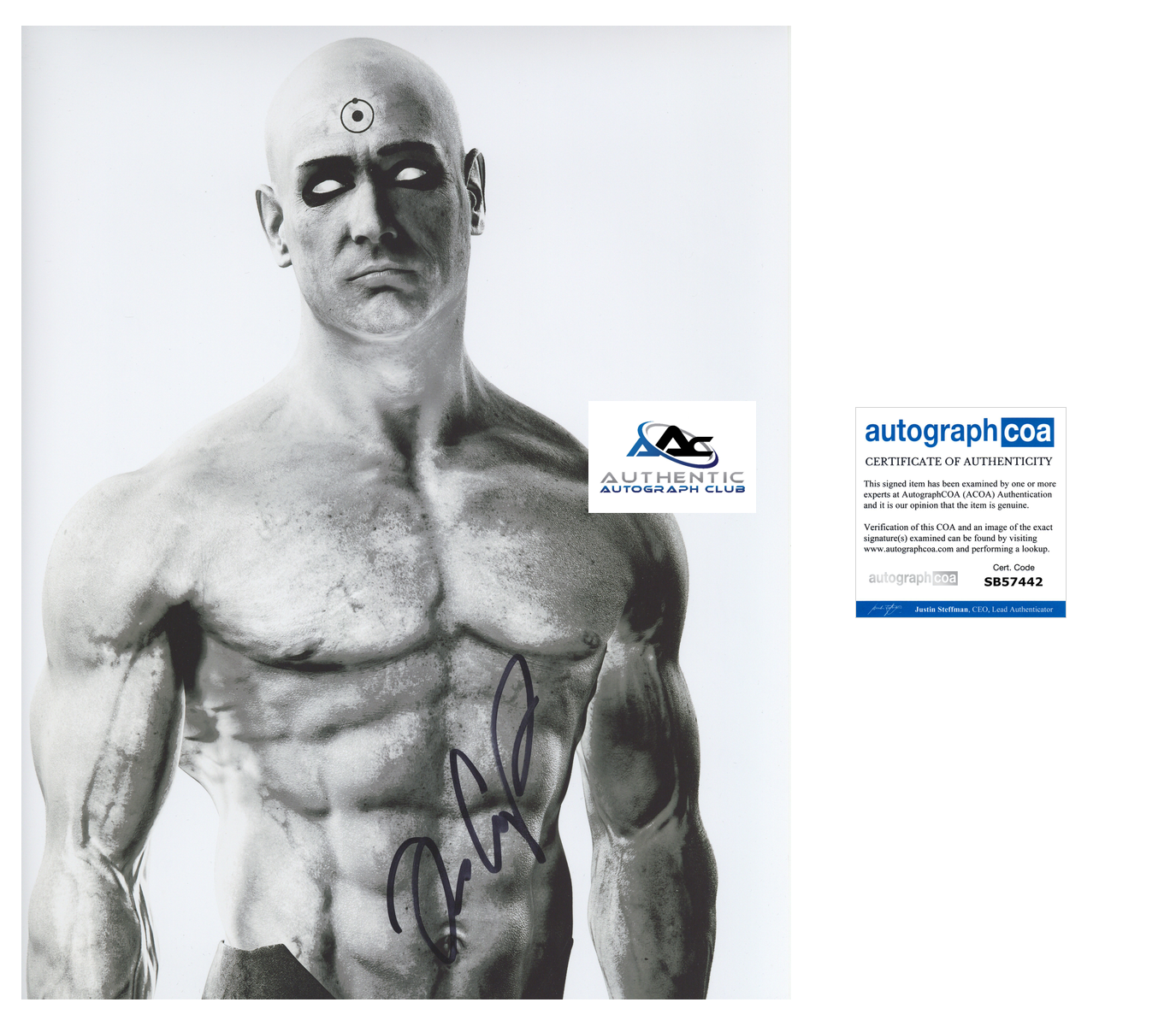 BILLY CRUDUP AUTOGRAPH SIGNED 11x14 PHOTO WATCHMEN DR MANHATTAN ACOA