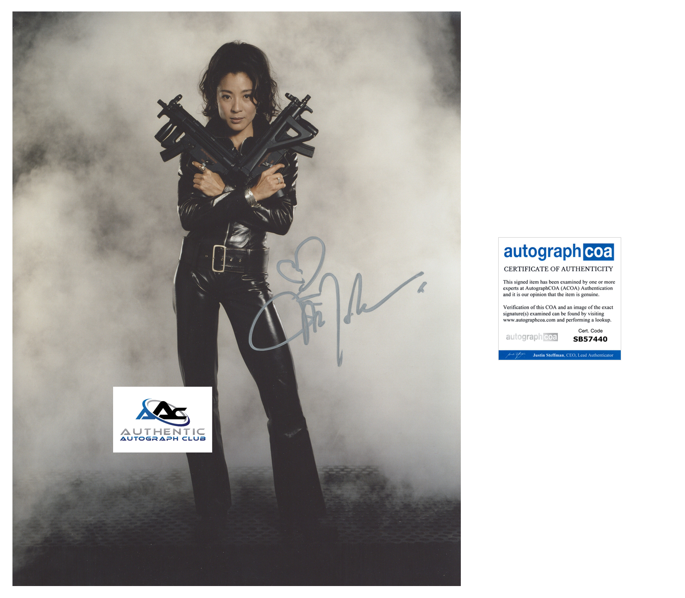 MICHELLE YEOH AUTOGRAPH SIGNED 11x14 PHOTO JAMES BOND TOMORROW NEVER DIES ACOA