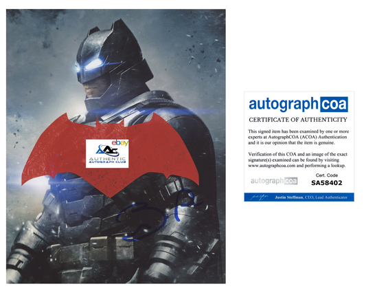 BEN AFFLECK AUTOGRAPH SIGNED 8x10 PHOTO BATMAN V SUPERMAN DAWN OF JUSTICE ACOA