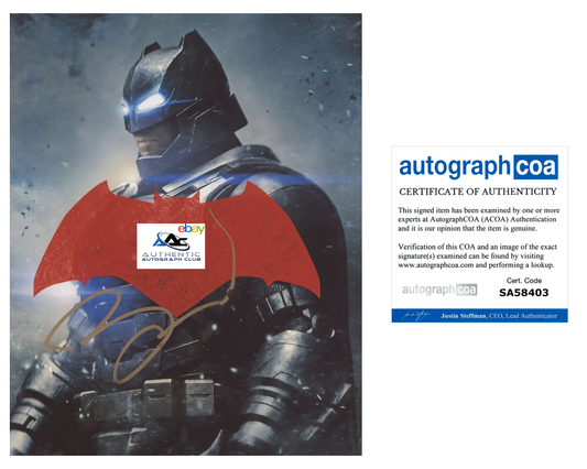 BEN AFFLECK AUTOGRAPH SIGNED 8x10 PHOTO BATMAN V SUPERMAN DAWN OF JUSTICE ACOA