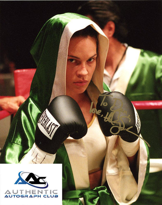 HILARY SWANK AUTOGRAPH SIGNED 8x10 PHOTO MILLION DOLLAR BABY COA