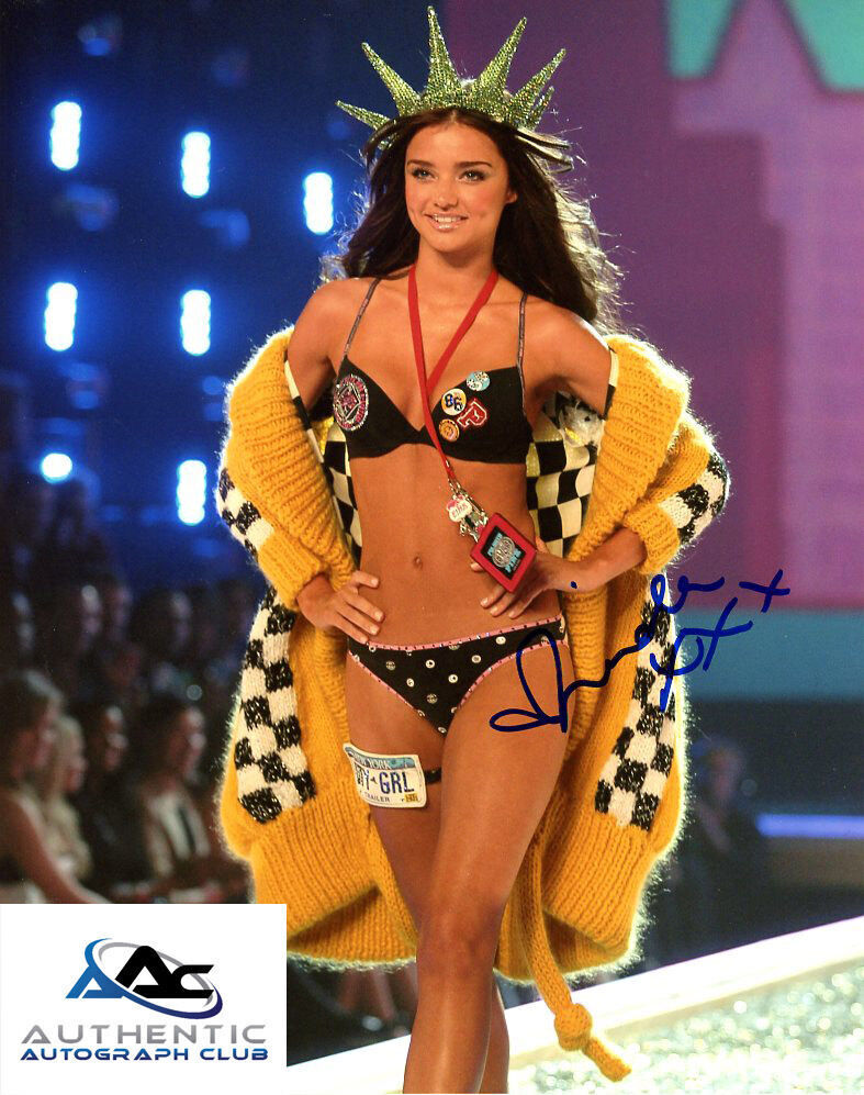 MIRANDA KERR AUTOGRAPH SIGNED 8x10 PHOTO VICTORIA SECRET SUPERMODEL COA