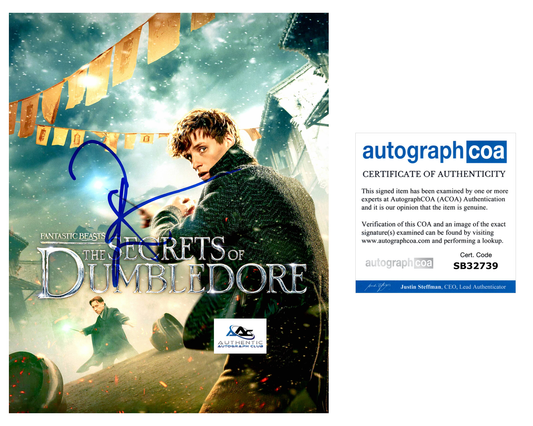 EDDIE REDMAYNE AUTOGRAPH SIGNED 8x10 PHOTO NEWT SCAMANDER FANTASTIC BEASTS ACOA