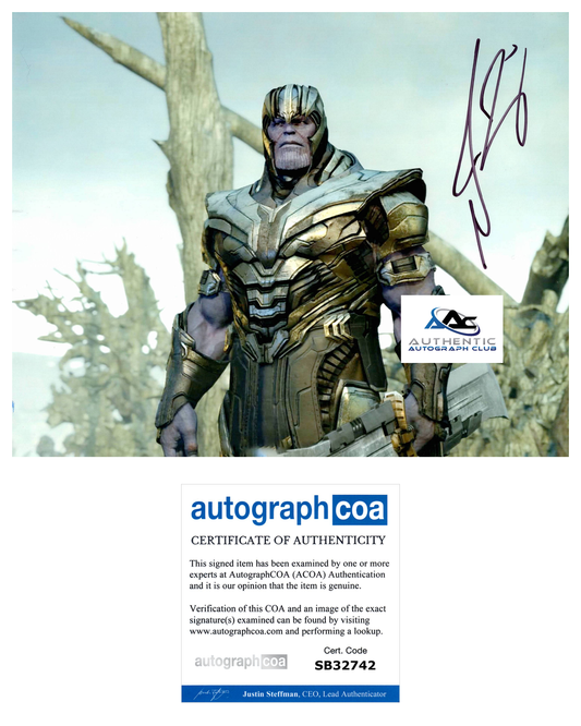 JOSH BROLIN AUTOGRAPH SIGNED 8X10 PHOTO THANOS AVENGERS MARVEL ACOA