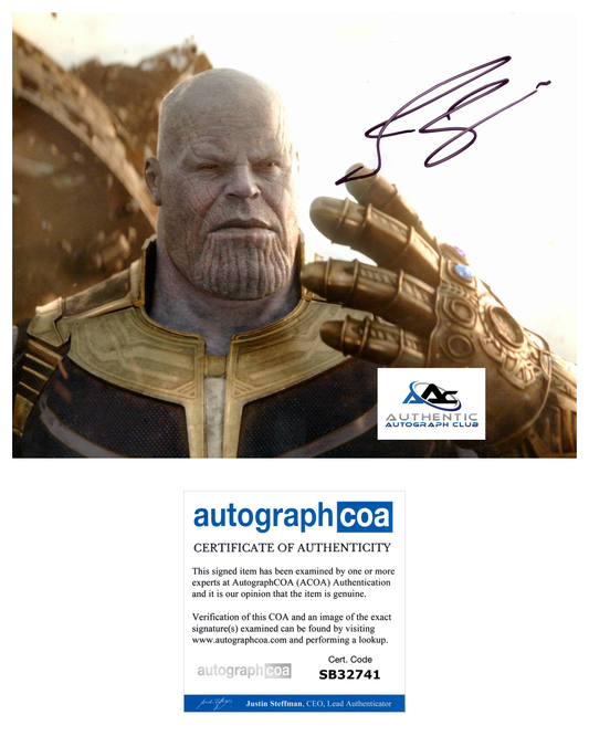 JOSH BROLIN AUTOGRAPH SIGNED 8X10 PHOTO THANOS AVENGERS MARVEL ACOA