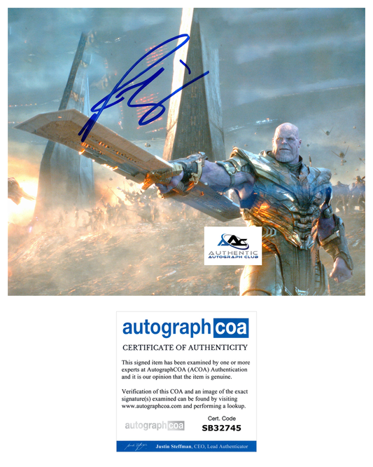 JOSH BROLIN AUTOGRAPH SIGNED 8X10 PHOTO THANOS AVENGERS MARVEL ACOA