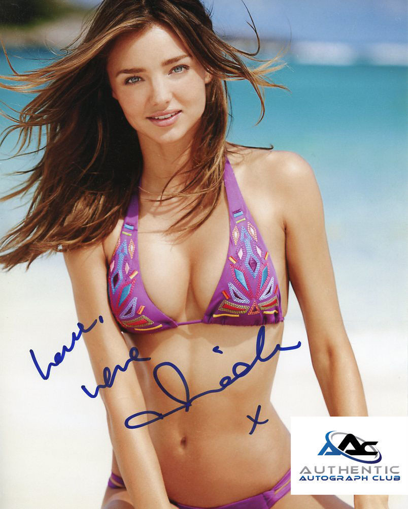 MIRANDA KERR AUTOGRAPH SIGNED 8x10 PHOTO VICTORIA SECRET SUPERMODEL COA